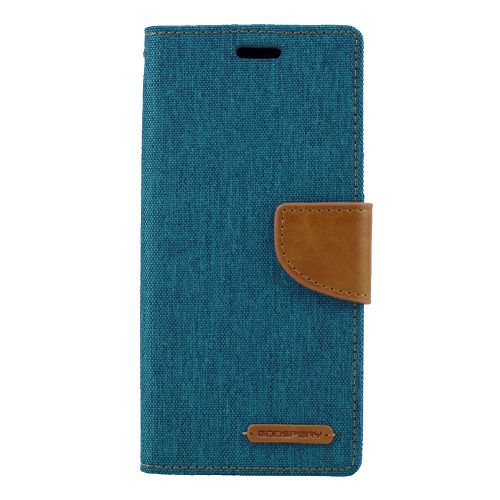 TopSave GOOSPERY Canvas [Magnetic] Card Holder with Kickstand Folio Wallet Flip For Samsung Galaxy S7, Green