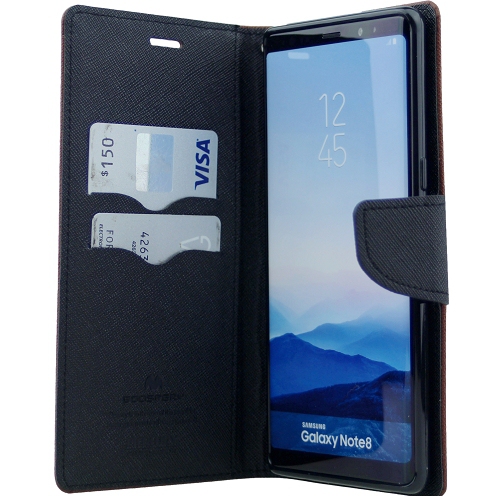 &nbsp;Samsung Note 8 Goospery Journal de fantaisie Flip, marron