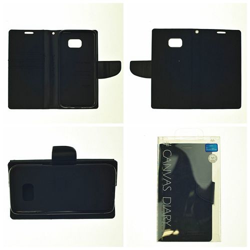 Samsung S7 Edge Goospery Canvas Diray Flip,Black