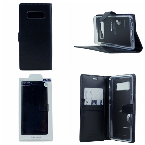 Samsung Note 8 Goospery BlueMoon Diary Case, Black