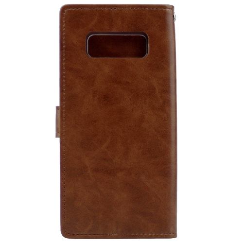 Samsung Note 8 Goospery BlueMoon Diary Case, Brown