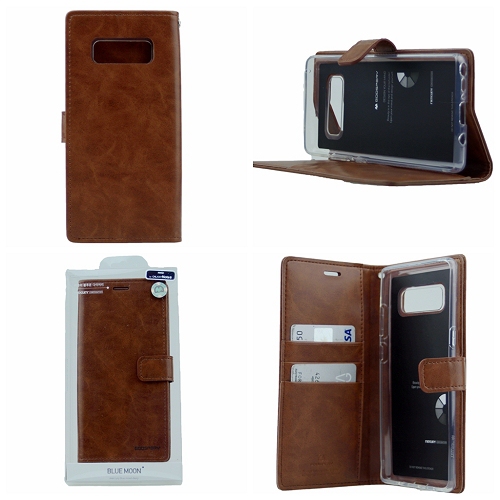 Samsung Note 8 Goospery BlueMoon Diary Case, Brown