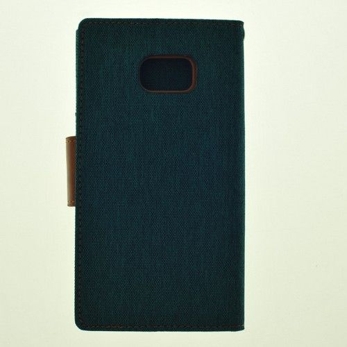 Samsung S7 Edge Goospery Canvas Diary Flip,Green