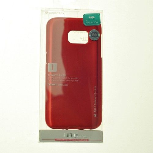 Samsung S7 Edge Goospery iJelly Metal Case,Red