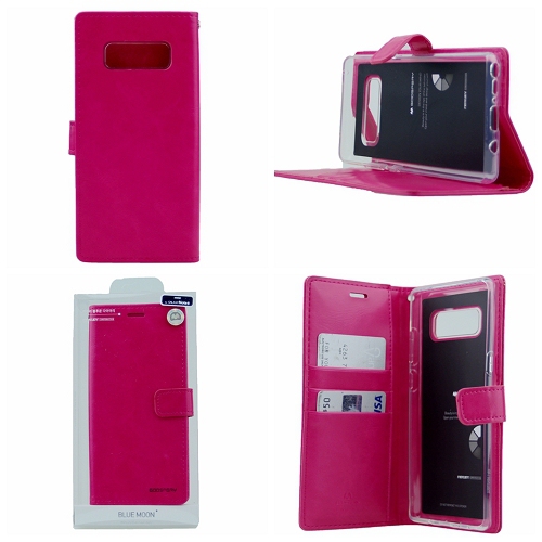 Samsung Note 8 Goospery BlueMoon Diary Case, Hot Pink