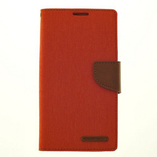 Samsung S7 Edge Goospery Canvas Diary Flip,Orange