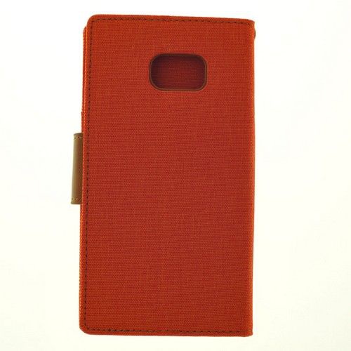 Samsung S7 Edge Goospery Canvas Diary Flip,Orange