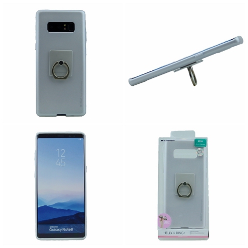 &nbsp;Coque Ring + pour Samsung Note 8 Goospery iJelly, argent