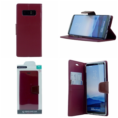&nbsp;Journal de sonate pour sonate Samsung Note 8 Goospery, Bourgogne