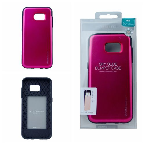 &nbsp;Étui pare-chocs Sky Slide pour Samsung S7 Edge, rose vif