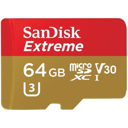 SanDisk 64GB Extreme Micro SDXC Memory Card - + Adapter