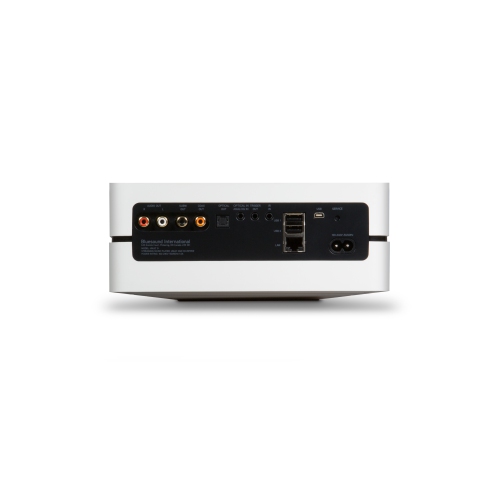 Bluesound Vault 2i Disque dur réseau haute résolution 2 téraoctets Music Streamer CD Copier, Bluetooth, Airplay 2 - Blanc - Compatible avec Alexa et