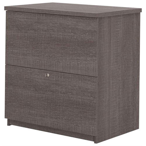 Bestar Standard 2-Drawer Lateral File Cabinet - Bark Grey