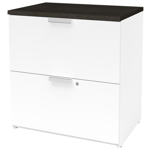 Pro Concept Plus 2 Drawer Lateral File Cabinet White Deep Grey Best Buy Canada