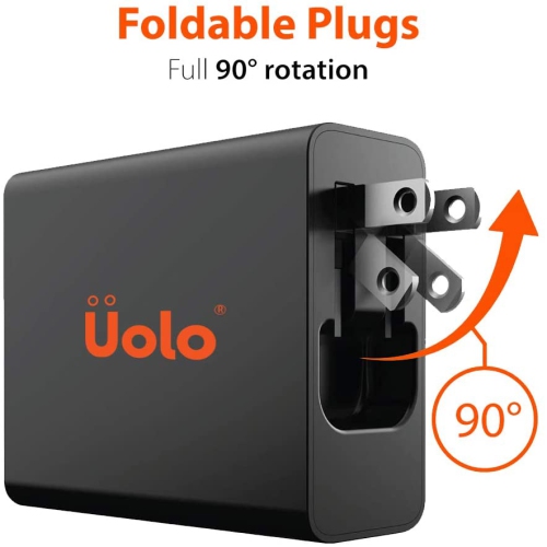 Uolo Volt 27W USB-C PD Wall Charger [32W Total] with 5W USB-A Port - Dual Port PD Wall Charger - For iPhone Fast Charge