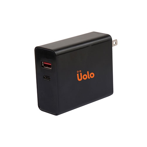 Uolo Volt 39W USB-C PD Wall Charger [51W Total] with 12W USB-A Port - Dual Port PD Wall Charger - For iPhone Fast Charge