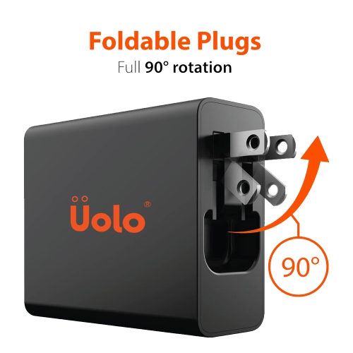 Uolo Volt 39W USB-C PD Wall Charger [51W Total] with 12W USB-A Port - Dual Port PD Wall Charger - For iPhone Fast Charge