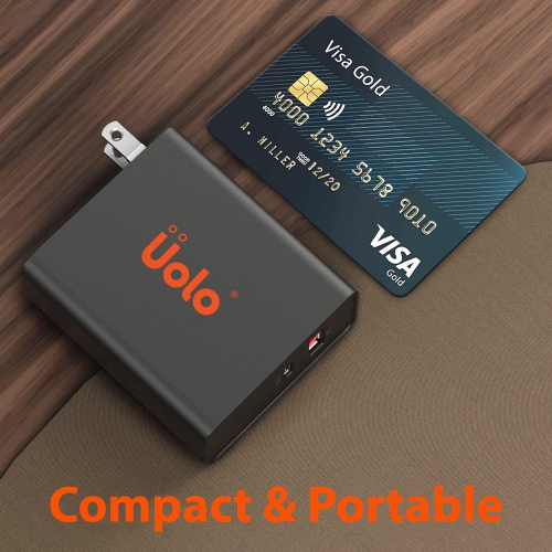 Uolo Volt 39W USB-C PD Wall Charger [51W Total] with 12W USB-A Port - Dual Port PD Wall Charger - For iPhone Fast Charge