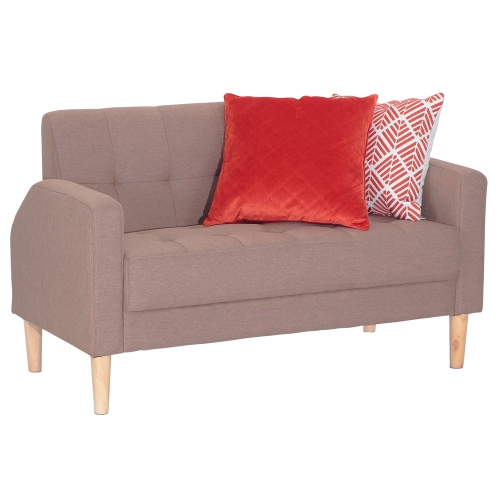 ViscoLogic Mid-Century Modern Sofas Suitable for Small Spaces LoveSeat - Brown