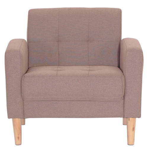 ViscoLogic Mid-Century Modern Sofas Suitable for Small Spaces Arm Chair - Brown