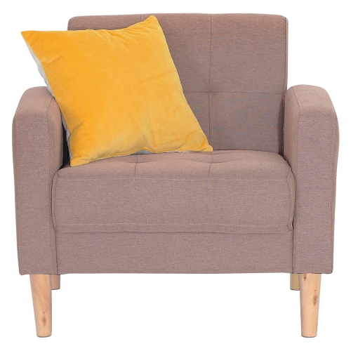 ViscoLogic Mid-Century Modern Sofas Suitable for Small Spaces Arm Chair - Brown