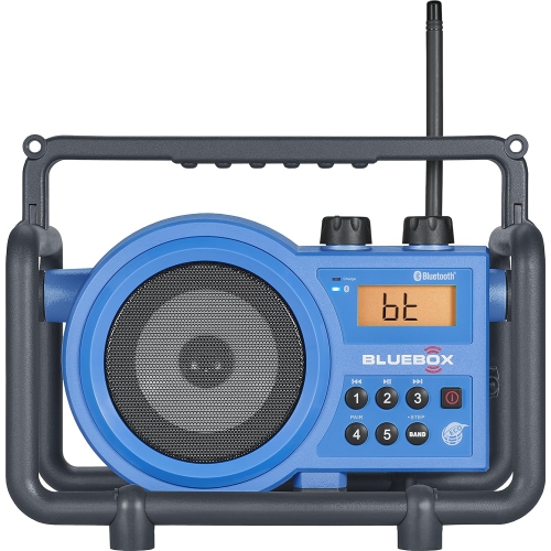 Sangean BlueBox AM/FM Ultra-Rugged Digital Receiver with Bluetooth - 12.4", Blue