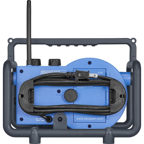 Sangean BlueBox AM/FM Ultra-Rugged Digital Receiver with Bluetooth - 12.4", Blue