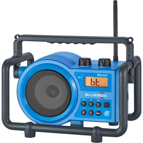 Sangean BlueBox AM/FM Ultra-Rugged Digital Receiver with Bluetooth - 12.4", Blue