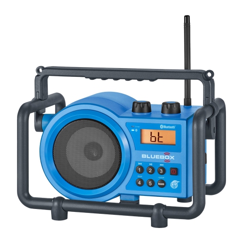 Sangean BlueBox AM/FM Ultra-Rugged Digital Receiver with Bluetooth - 12.4", Blue