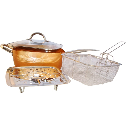 8 PC COPPER COOKWARE SET
