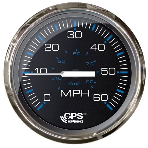 Faria Chesepeake Black SS 4" Studded Speedometer - 60MPH
