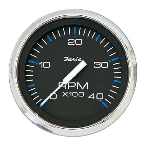 FARIA BEEDE  Faria Chesapeake Ss 4" Tachometer - 4, 000 Rpm (Diesel - Mechanical Takeoff & Var Ratio Alt) In Black
