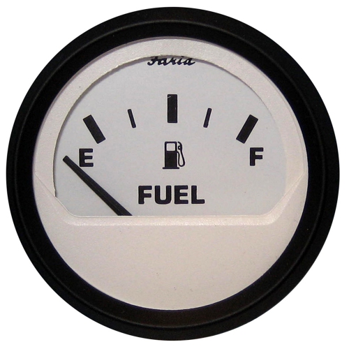 Faria Euro White 2" Fuel Level Gauge