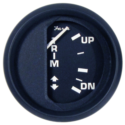Faria Euro Black 2"Trim Gauge