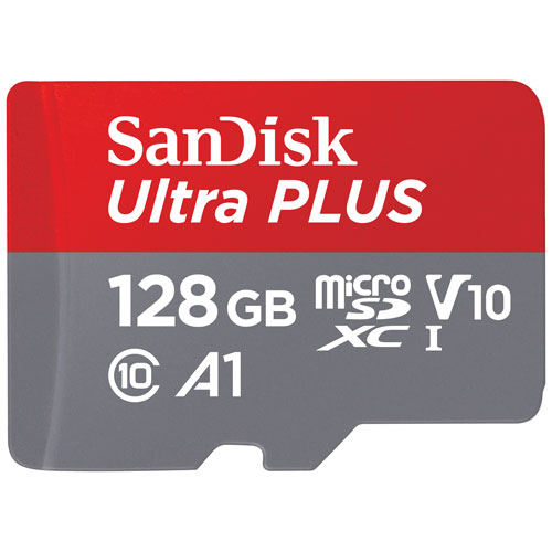 SanDisk Ultra PLUS V10 128GB 130MB/s microSD Memory Card