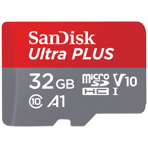 SanDisk Ultra PLUS V10 32GB 130MB/s microSD Memory Card