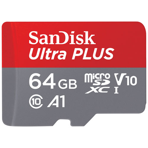 SanDisk Ultra PLUS V10 64GB 130MB/s microSD Memory Card