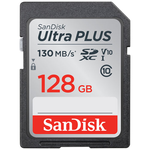 SanDisk Ultra PLUS V10 128GB 130MB/s SDXC Memory Card
