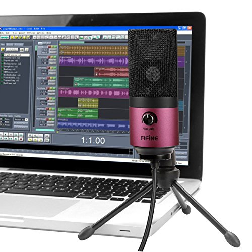 Fifine Usb Podcast Condenser Microphone Recording On Laptop, No Need Sound Card Interface and Phantom Power-K669