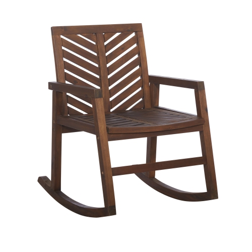 WE FURNITURE  Outdoor Chevron Rocking Chair - Dark Brown [This review was collected as part of a promotion