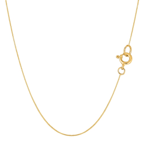 Image 1 de 5.. Collier en or jaune 14 k, chaîne à maillons carrés en miroir, 0,45 mm