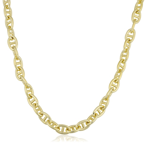 JEWELRY AFFAIRS  14K Gold Filled Mariner Chain Necklace, 6.6MM Wide In Yellow