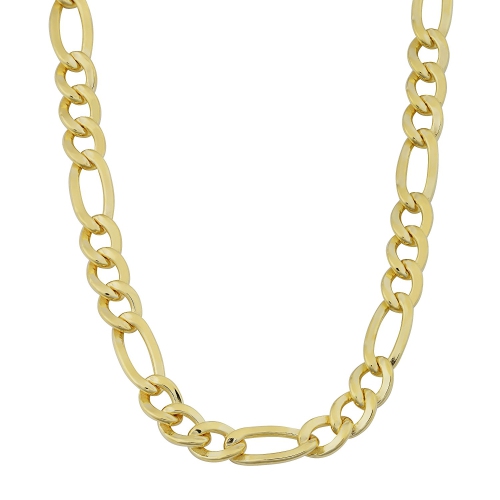 JEWELRY AFFAIRS  14K Gold Filled Solid Figaro Chain Necklace, 6.0 MM Wide In Yellow