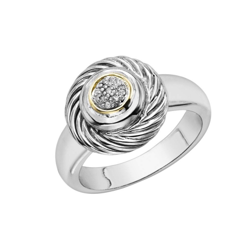 18k Gold And Sterling Silver Diamond 0.03ctw Ring Best Buy Canada