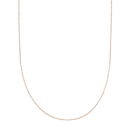 JEWELRY AFFAIRS  10K Rose Rope Chain Necklace, 0.5MM In Gold