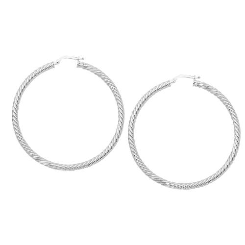 Anneaux d'oreilles circulaires en or 14 k, diamètre de 50 mm