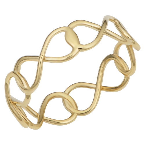 JEWELRY AFFAIRS  14K Gold Infinity Ring In Yellow