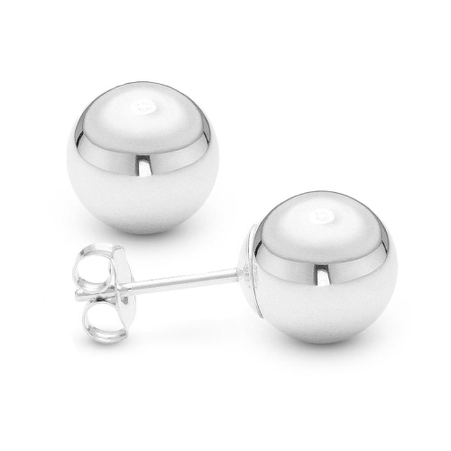 JEWELRY AFFAIRS  14K Gold Ball Stud Earrings In White