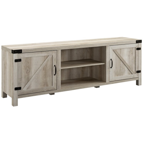 WALKER EDISON We Furniture Home Media Durable 70" Modern Farmhouse Tv Stand - White Oak White tv