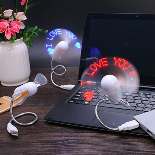 USB Gadgets Flexible DIY Programmable LED Color cooling fan,Various Message Display